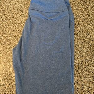 OS Lularoe Leggings, blue heathered color